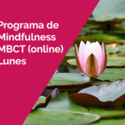 programa mbct lunes - Programa de Mindfulness MBCT. ONLINE. 4 de Octubre 2021