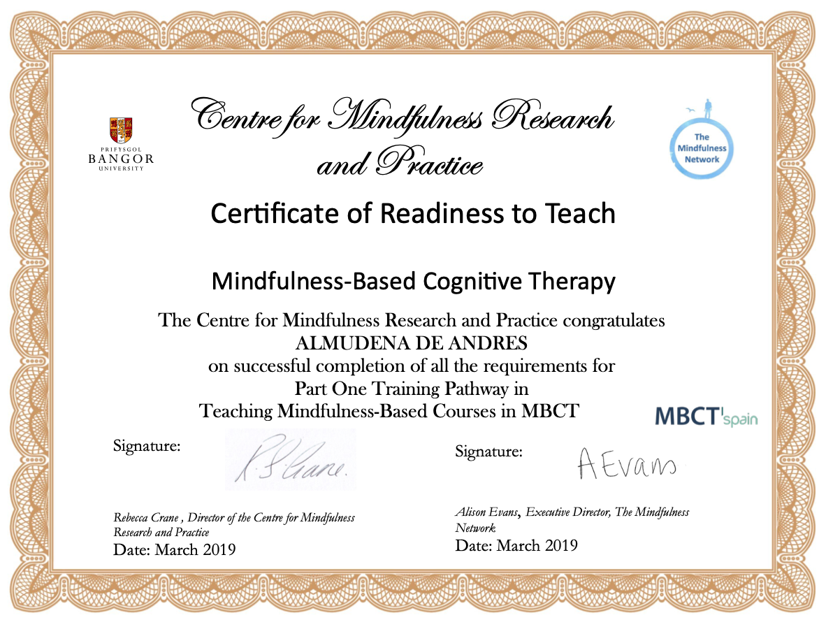 Mindfulness para principiantes. Profesor certificado